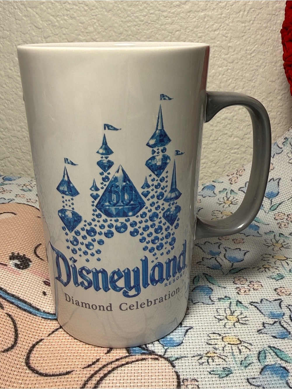 Starbucks White and Blue Disneyland Resort 60th Diamond Celebration Mug 16oz